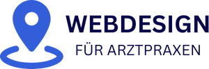 Arztpraxis Webdesign Logo blau